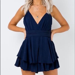 princess polly theodora playsuit navy